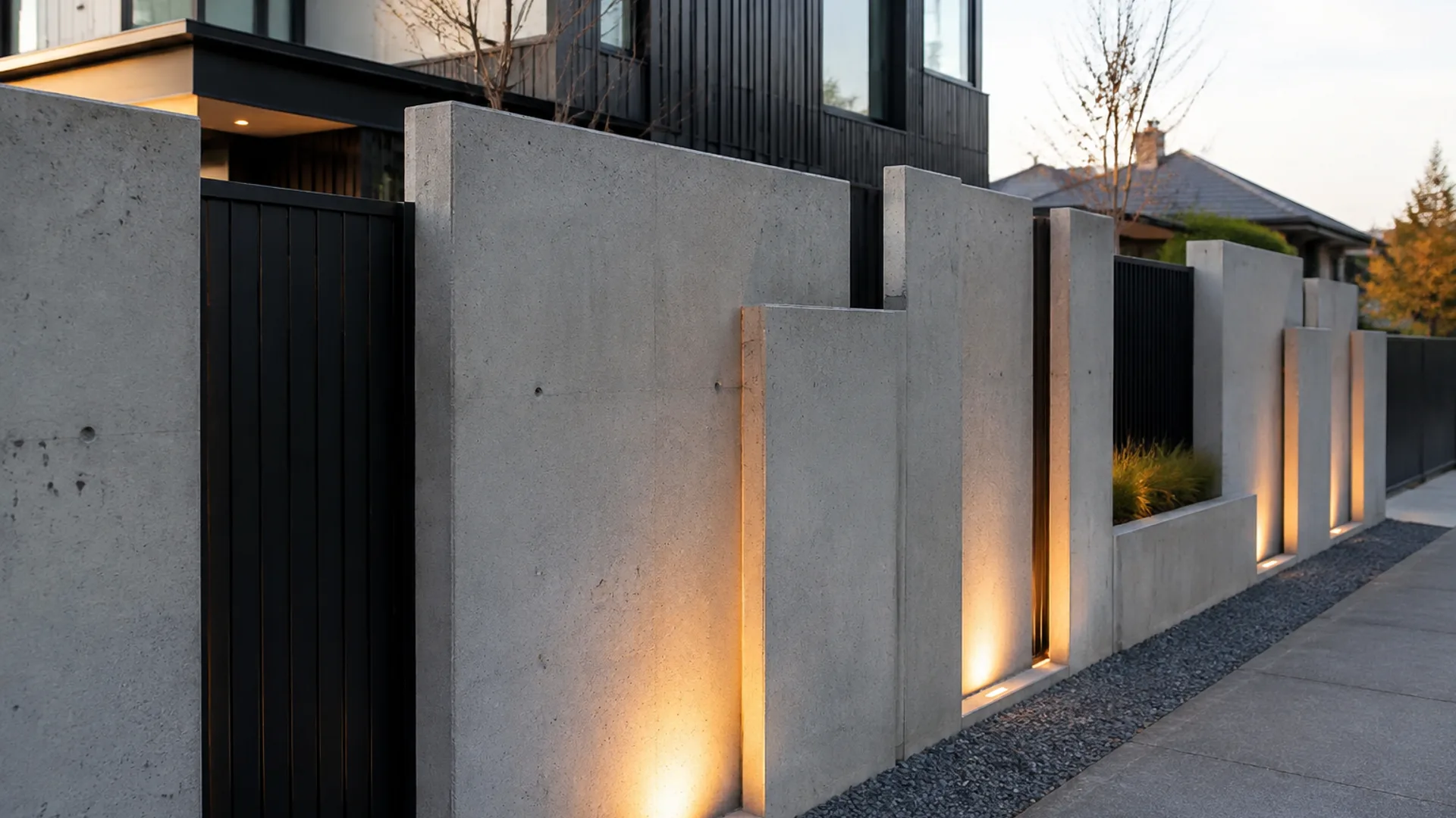 Architectural Concrete Fence design inspiration in a Canterbury setting
