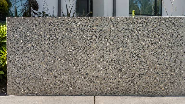 Exposed Aggregate Concrete Fence design inspiration