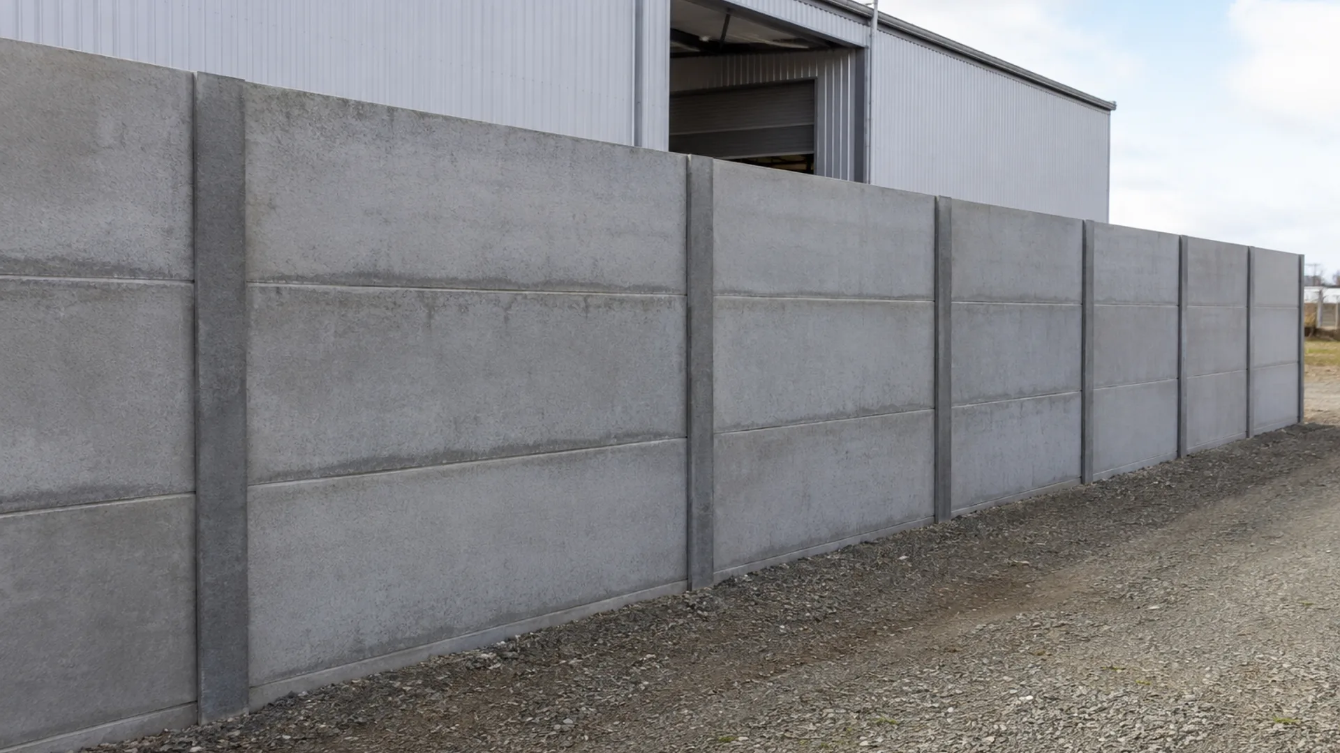 Industrial Concrete Fence design inspiration in a Canterbury setting