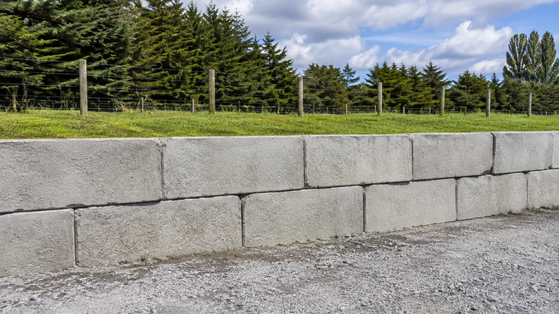 Interlocking Concrete Block Fence design inspiration in a Canterbury setting