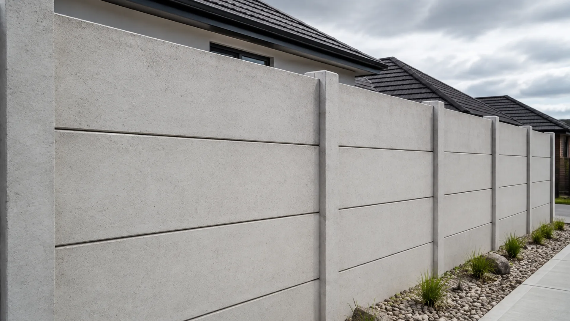 Precast Concrete Fence design inspiration in a Canterbury setting