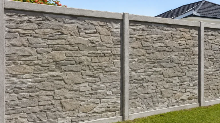 Stone-Look Concrete Fence design inspiration