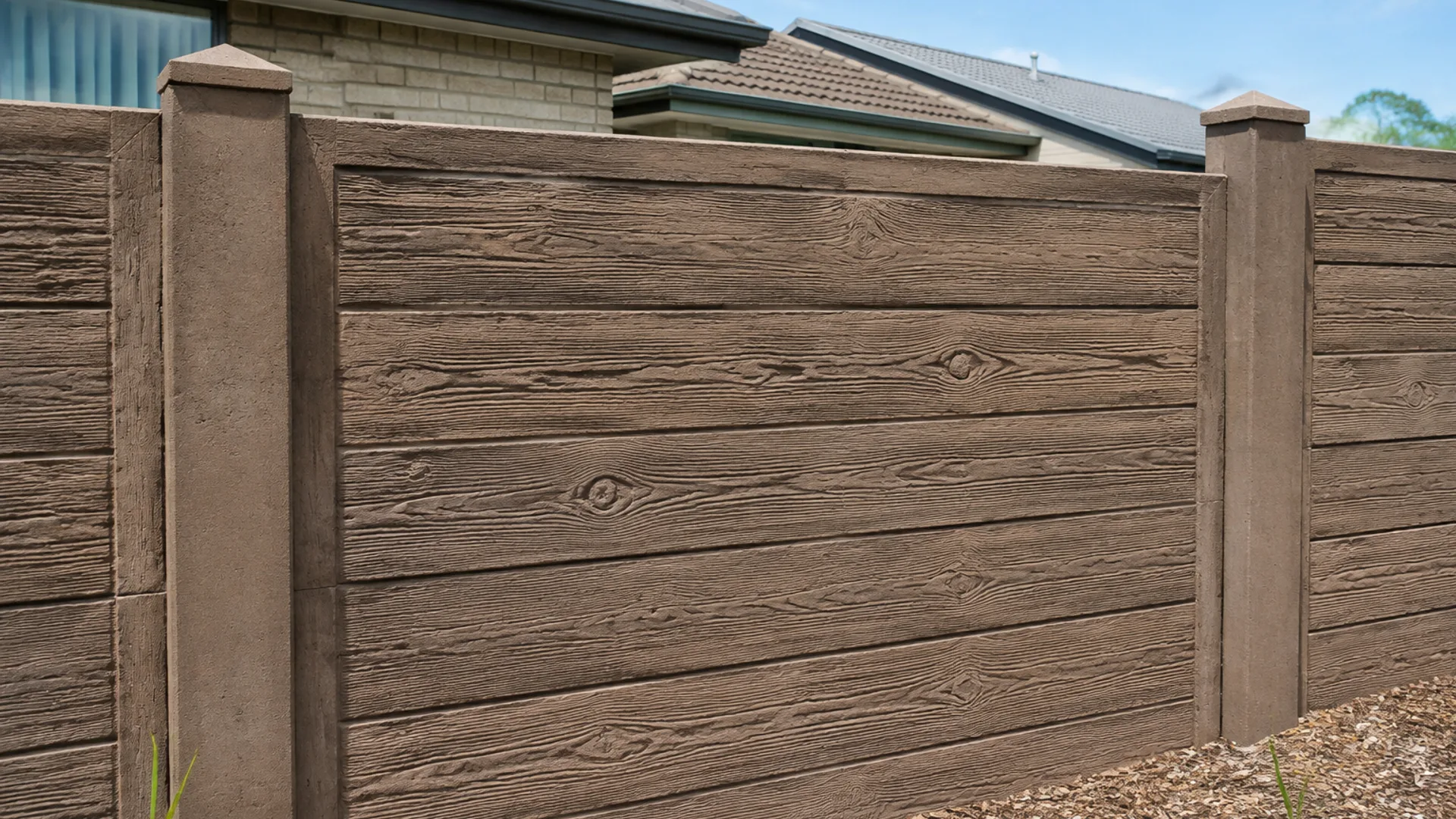 Timber-Look Concrete Fence design inspiration in a Canterbury setting